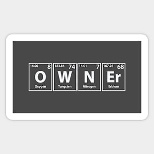 Owner (O-W-N-Er) Periodic Elements Spelling Sticker